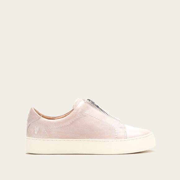 FryeWomen's Purple Lena Zip Low Sneaker Lilac Lavender Shoes Leather Zipper